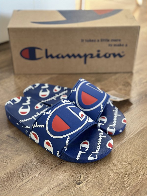 CHINELO CHAMPION IPO WARPED (azul) FORMA PEQUENA