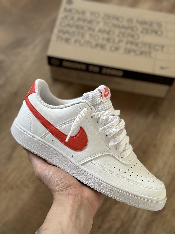 NIKE COURT VISION LOW (white/picante red)