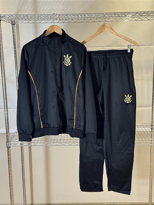 CONJUNTO CORINTHIANS (preto/dourado)