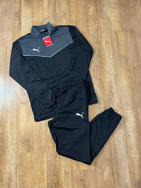 CONJUNTO PUMA TRACKSUIT (preto/cinza)