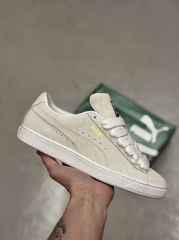 PUMA SUEDE XXI (cinza) + FAT LACE