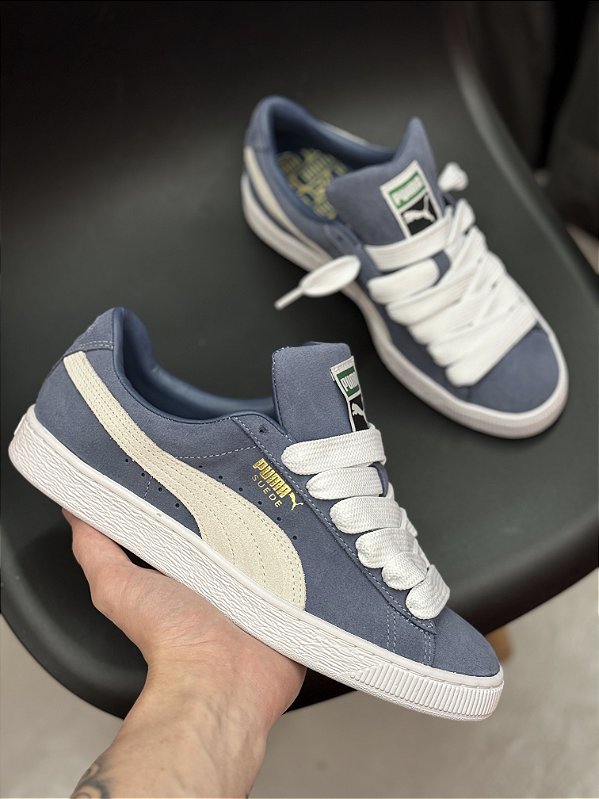 PUMA SUEDE CLASSIC XXI AZUL (acompanha os dois cadarços)