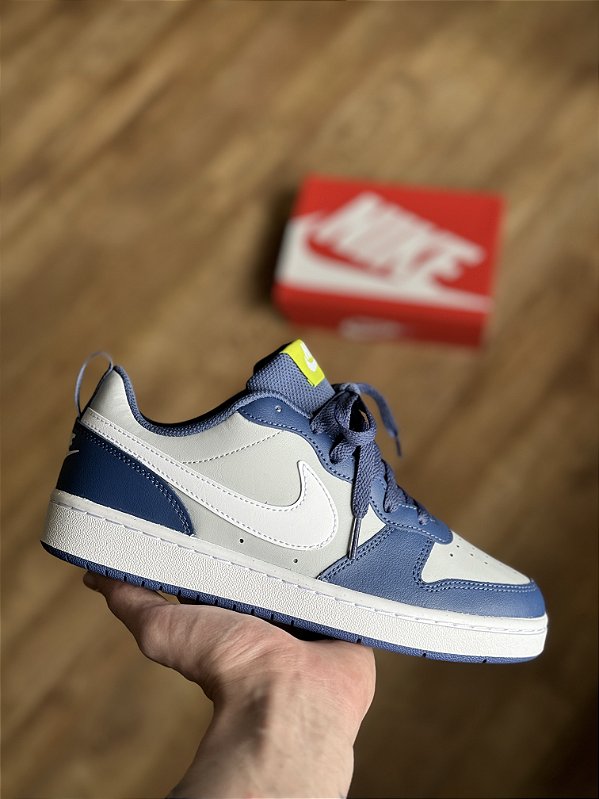 NIKE COURT BOROUGH LOW 2 (grey fog/mystic navy)