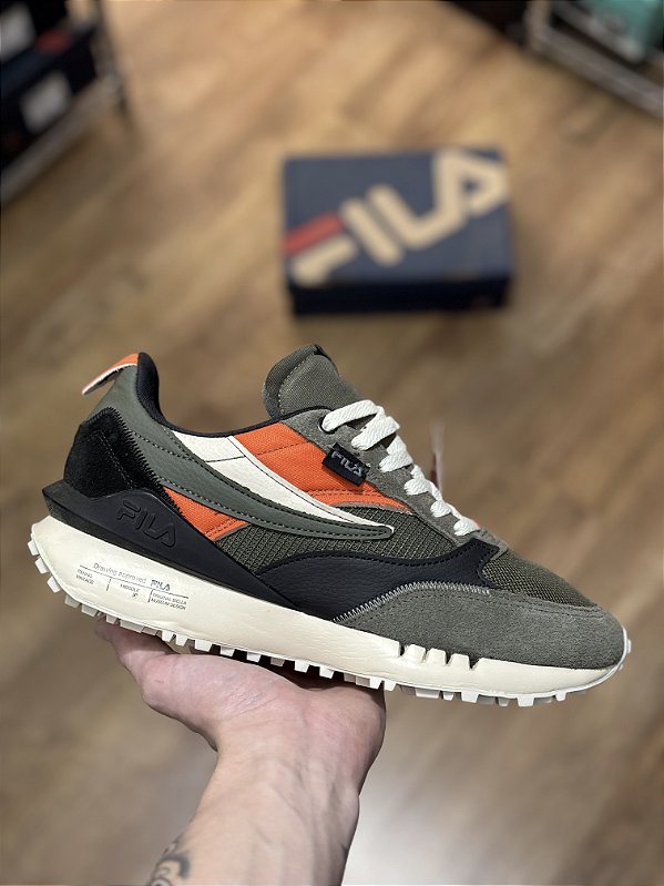FILA RENNO VINTAVE (preto/oliva/laranja)