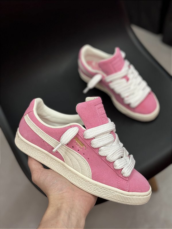 PUMA SUEDE NEON ROSA (acompanha dois cadarços)