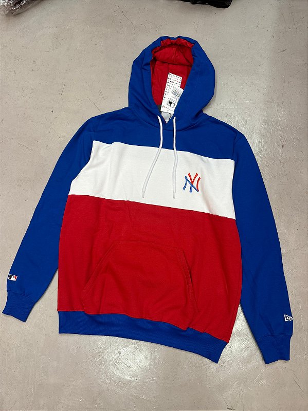 MOLETOM NEW ERA YANKESS (vermelho/branco/azul)