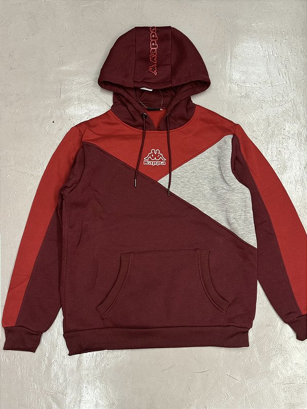 MOLETOM KAPPA (vermelho/bordo/cinza)