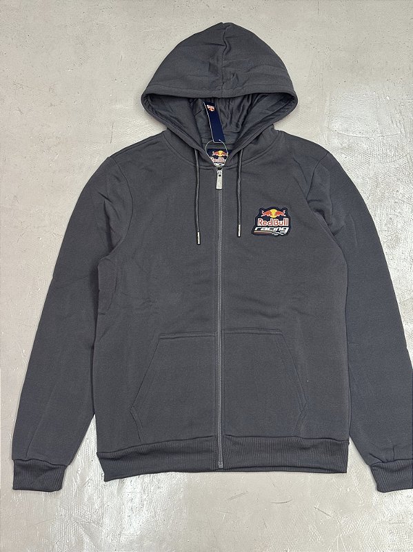 MOLETOM RED BULL RACING ZÍPER (cinza chumbo)
