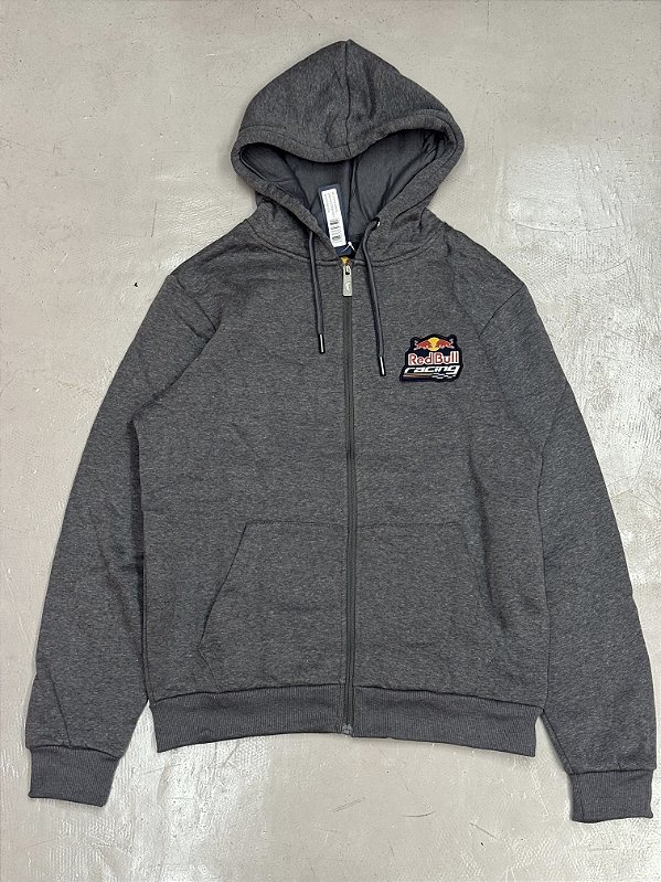 MOLETOM RED BULL RACING ZÍPER (cinza mescla)