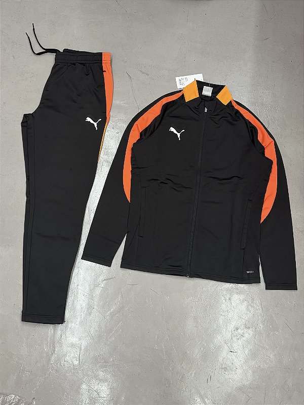 CONJUNTO PUMA 2025 (preto/laranja)