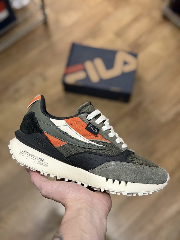 FILA RENNO VINTAGE (oliva/laranja)