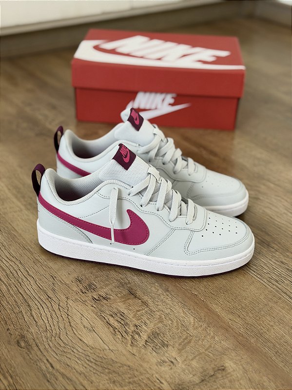 NIKE COURT BOROUGH (cinza/rosa)