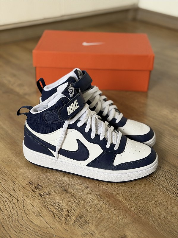 NIKE COURT BOROUGH MID 2 (white/navy)