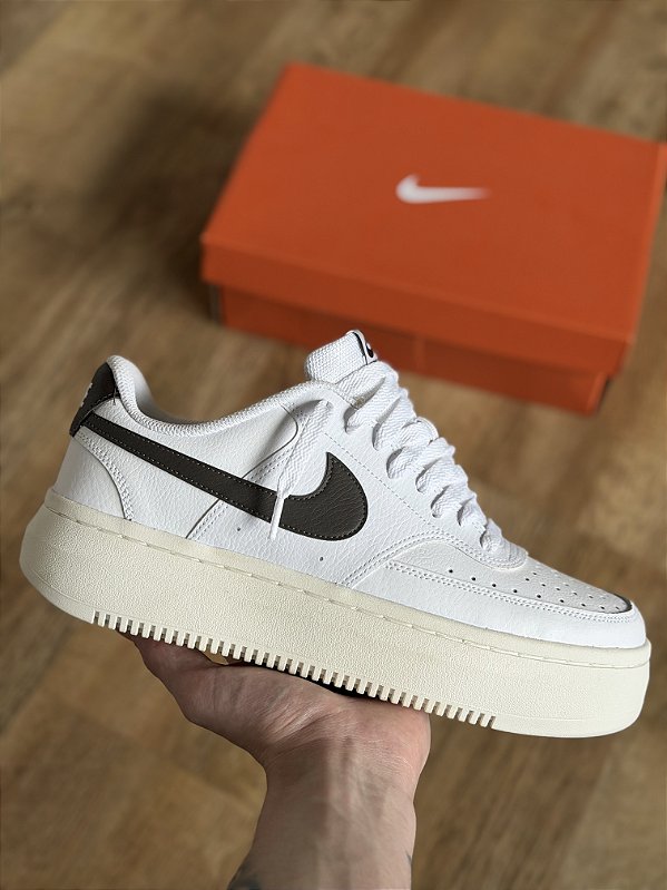 NIKE COURT VISION ALTA (branco/marrom)