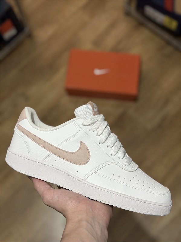 NIKE COURT VISION LOW (branco/rosa)