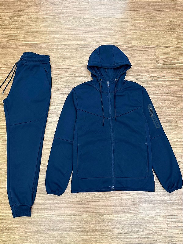 CONJUNTO MOLETOM TECH (azul marinho)