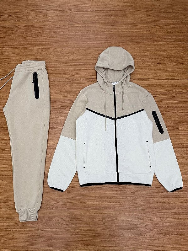 CONJUNTO MOLETOM TECH (creme/bege)