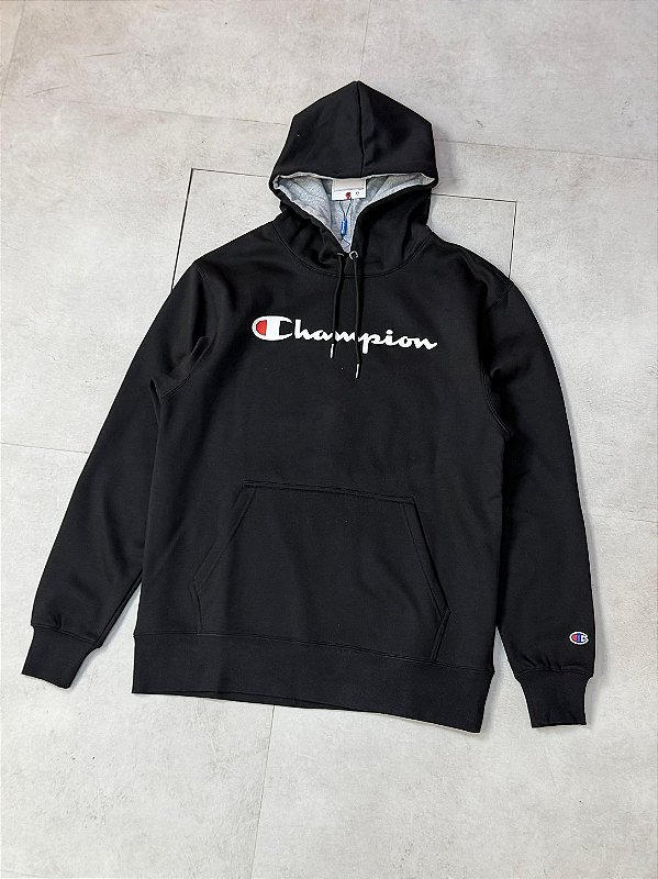 MOLETOM CHAMPION “Script” (preto)