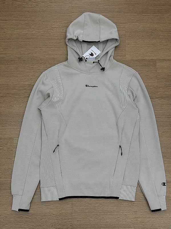 MOLETOM TECH CHAMPION “Mini Script Logo” (Beige)