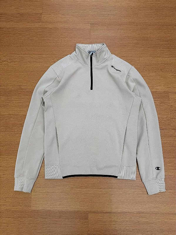 MOLETOM QUARTER ZIP TECH CHAMPION (beige)