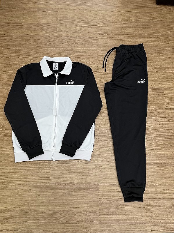 CONJUNTO PUMA 2026 COLORBLOCK (preto/branco)