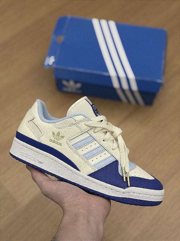 ADIDAS FORUM LOW CL (bege/azul)