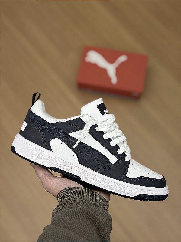 PUMA REBOUND V6 (branco/azul marinho)