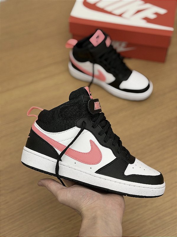 NIKE COURT BOROUGH MID 2 (panda/rosa)