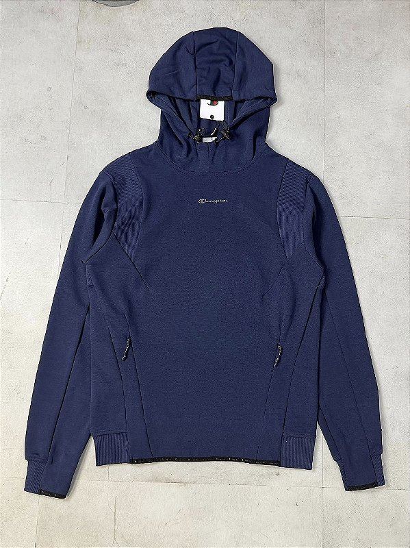 TECH HODDIE CHAMPION MINI SCRIPT LOGO (azul marinho)