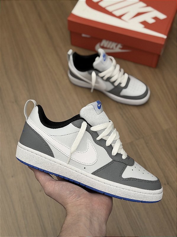 NIKE COURT BOROUGH LOW 2 (cinza/azul)