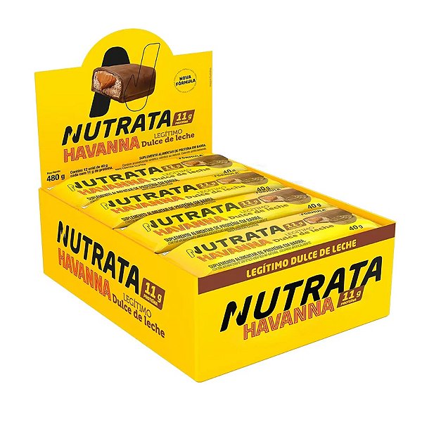 Whey Grego Bar Havanna - Nutrata 12 un.
