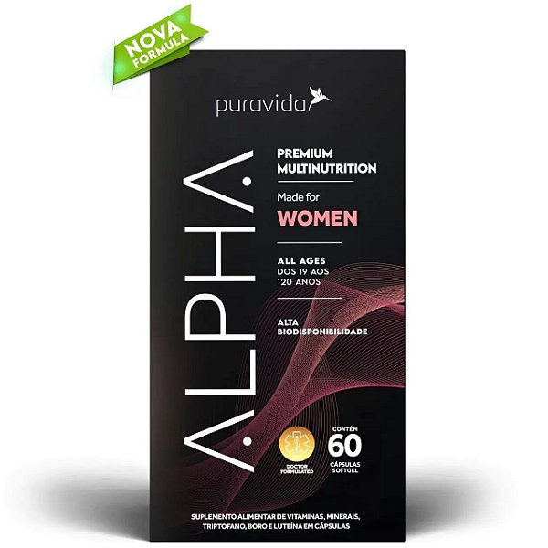 Alpha Women (Polivitamínico Premium) - Puravida 60 cáps.