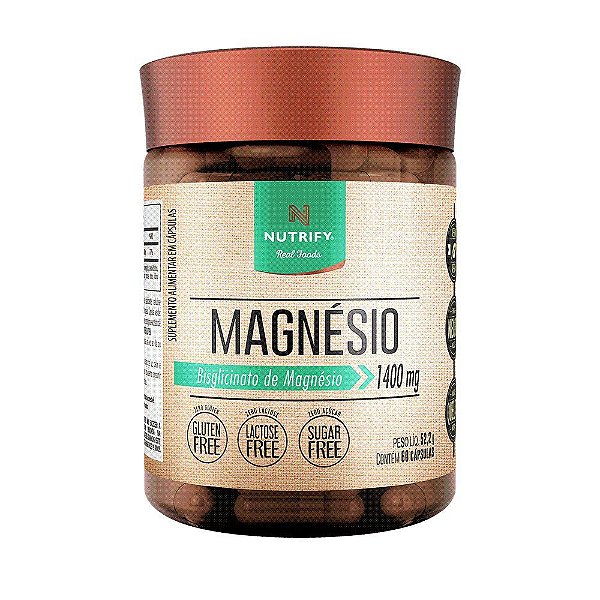 Magnésio Quelato (Vegano) - Nutrify 60 cápsulas