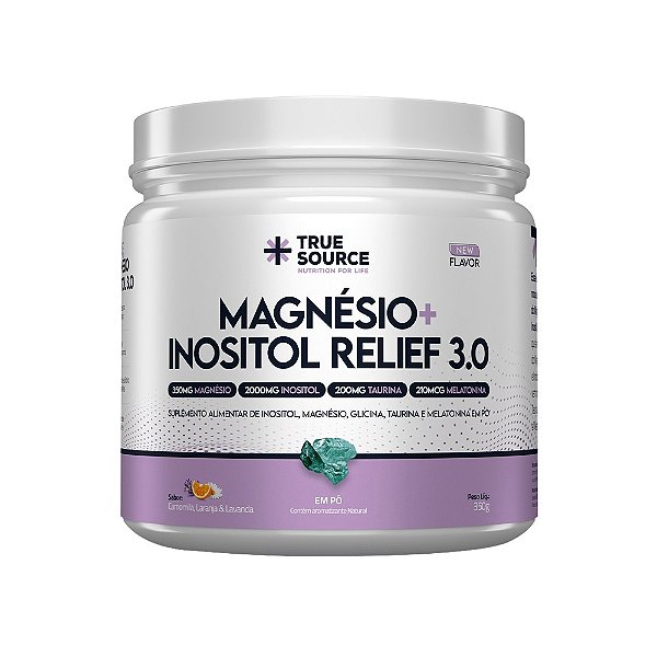 Magnésio + Inositol Relief 3.0 sabor Camomila, Laranja e Lavanda - True Source 350g