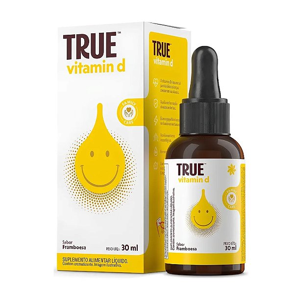 Vitamina D sabor Framboesa - True Source 30ml