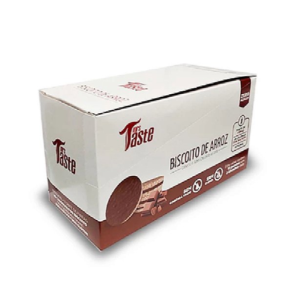 Biscoito de Arroz com cobertura de Chocolate - Mrs Taste Cx 12un.