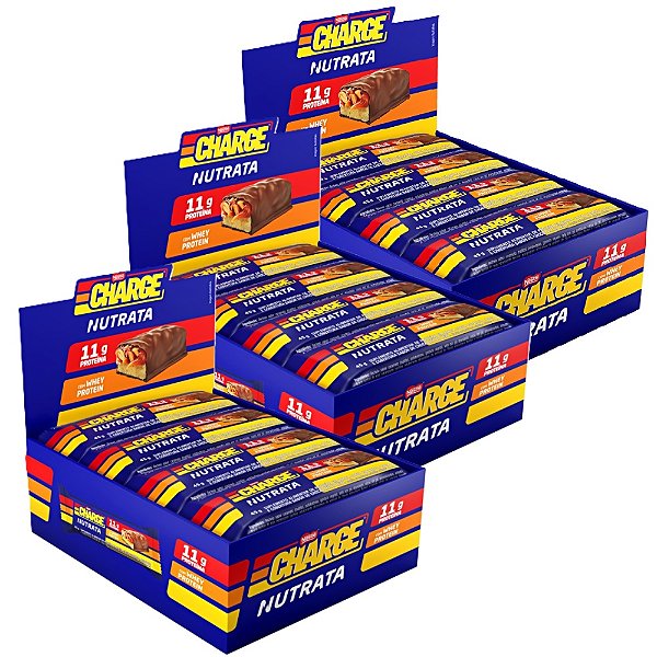 3x Barra De Proteína Charge Protein - Nestlé Nutrata 12 Un.