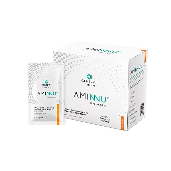 Aminnu Sem Xilitol Tangerina - Central Nutrition 30 Sachês