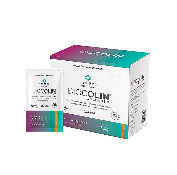 Biocolin Collagen Tangerina - Central Nutrition 30 Sachês