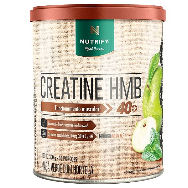 Creatina Hmb Maçã Verde Com Hortelã - Nutrify 300g