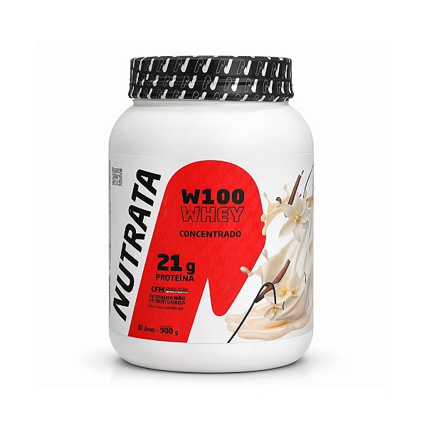 Whey Protein W100 Baunilha - Nutrata 900g