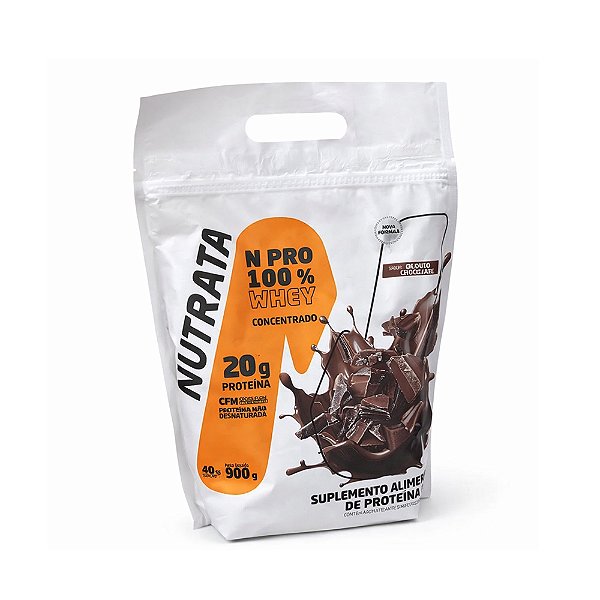 N Pro 100% Whey - Refil - Sabor Chocolate - Nutrata 900g