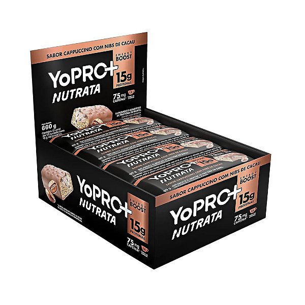 Barra Yopro Sabor Cappuccino - Nutrata 12 Un.