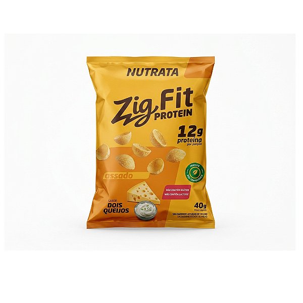 Zig Fit Salgadinho Proteico Sabor Dois Queijos - Nutrata 40g