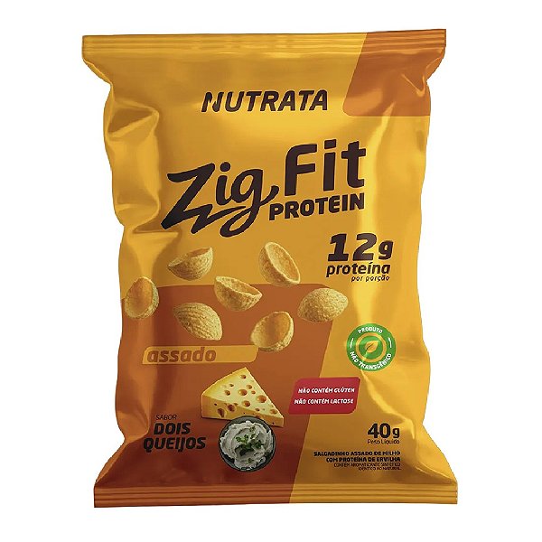 Zig Fit Salgadinho Proteico Sabor Dois Queijos - Nutrata 40g
