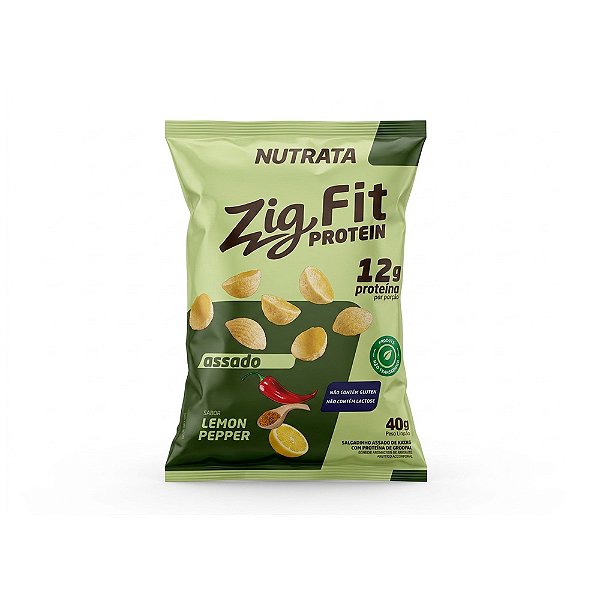 Zig Fit Salgadinho Proteico Sabor Lemon Pepper - Nutrata 40g