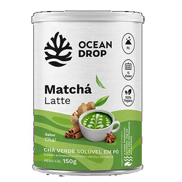 Matchá Latte Sabor Chai - Ocean Drop 150g