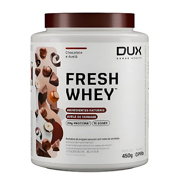 Freshwhey Chocolate E Avelã - Dux 450g