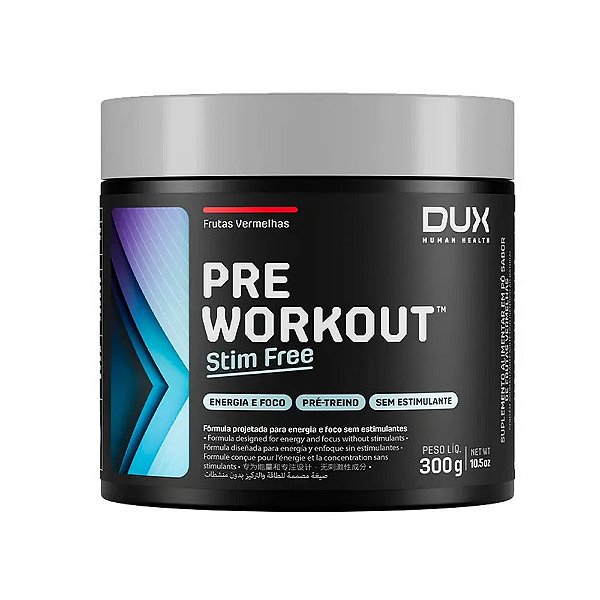 Pre Workout Stim Free Frutas Vermelhas - Dux 300g