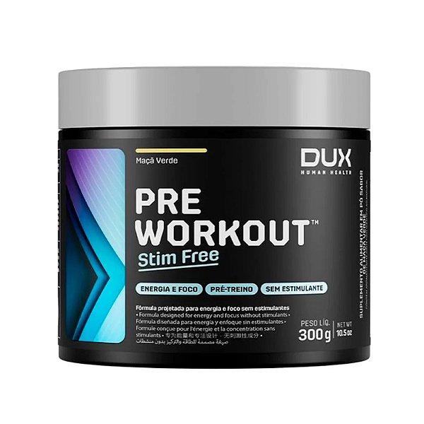 Pre Workout Stim Free Maçã Verde - Dux 300g